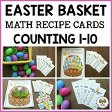Preschool Math Easter Basket Recipe Cards