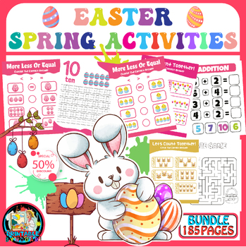 Preview of Easter Basket Stuffers for kids and Toddler, many spring and easter activities
