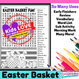 Easter Basket Word Search Puzzle Activity : Fun March or A