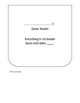 Preview of Easter Basket beginning sounds