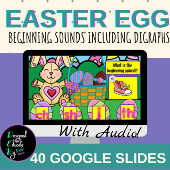 Preview of Easter Beginning Sounds Including Digraphs With Audio