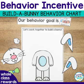 Preview of Easter Behavior Management Whole Class Reward System | Build a Reward ™ Bunny