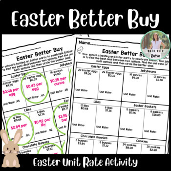 Preview of Easter Better Buy | Easter Unit Rate Activity