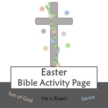 Preview of Easter Bible Activity Page