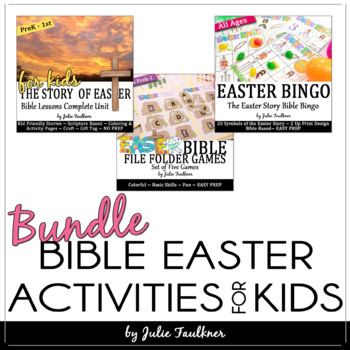 Preview of Easter Bible Christian Lessons and Activities for Kids, BUNDLE