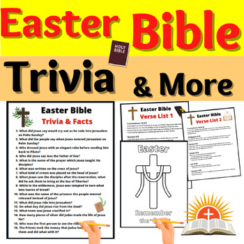 Easter Bible Church Activity Trivia Children Coloring Page Project ...