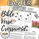 Easter Bible Verse Crossword, Christian, Religious, Activi