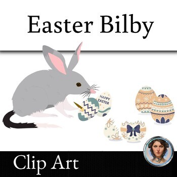 Preview of Easter Bilby Clipart with Hatching Echidna and Platypus Eggs - Australia