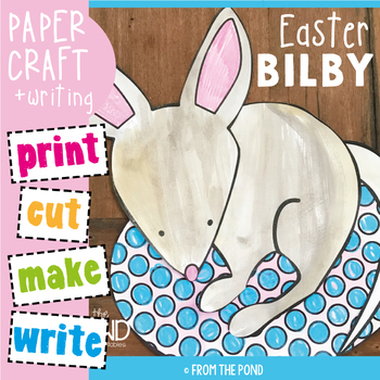 Preview of Easter Bilby on an Egg - Paper Craft for an Australian Easter