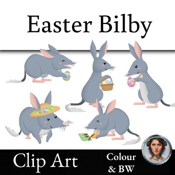 Preview of Easter Bilby in Multiple Poses Clip Art - Australia
