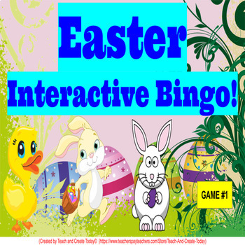 Preview of Easter Bingo 30 Boards 5 Games Fun Digital Activity on Google Slides