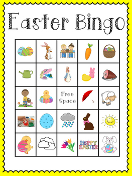 Preview of Easter Bingo (30 completely different cards & calling cards included!)