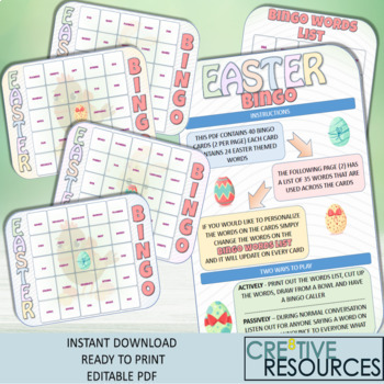 Preview of Easter Bingo Holy Week Catholic - Fun resource For Teens