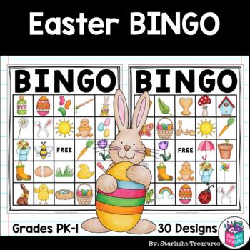 Preview of Easter Bingo Cards for Early Readers - Easter Bingo FREEBIE