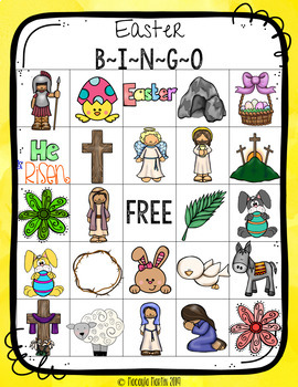 Easter Bingo {Easter Activities} by Blackboard Blessings | TpT