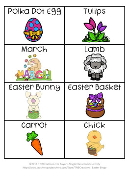 Easter Bingo by TNBCreations | TPT