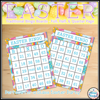 Preview of Easter Bingo Party Game 50 Unique Bingo Cards {Printable and Digital Resource}