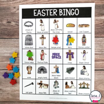 Easter Bingo (Religious) by Sara J Creations | Teachers Pay Teachers