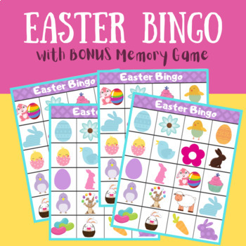 Easter Bingo - Spring Bingo - Memory Game by Bettina Zabel | TpT