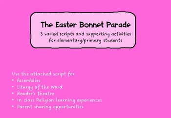 Preview of Easter Bonnet Parade Reader's Theatre Short Skit Assembly & activities