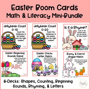 Preview of Easter Boom Cards Bundle! Distance Learning