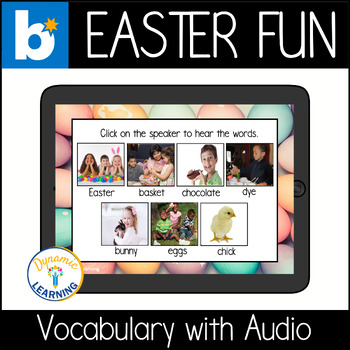 Preview of Easter Boom Cards Vocabulary and Phonics