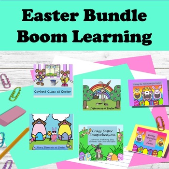 Preview of Easter Boom Learning Reading Comprehension Bundle