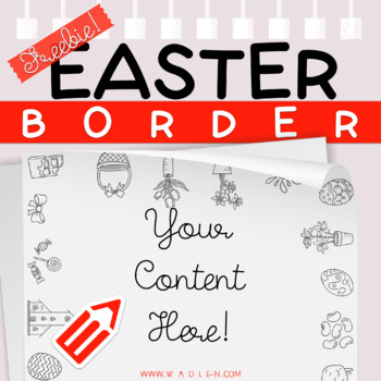 Preview of Easter Border by W Λ D L Ξ N - {FREEBIE}