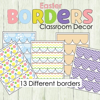 Easter Bulletin Board Borders Collection: 13 Spring Time Patterns