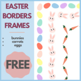 Easter Borders/Frames FREEBIE, Bunnies, Eggs, Carrots For 
