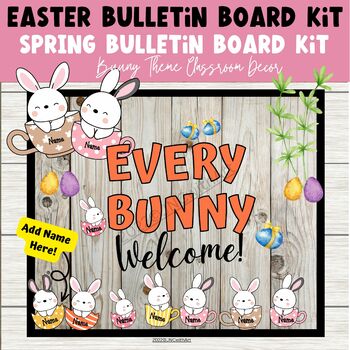 Preview of Easter Bulletin Board Ideas | Spring Door Decorations | Editable