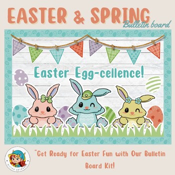 Preview of Easter rabbit Bulletin Board, Printable Easter Classroom Decoration