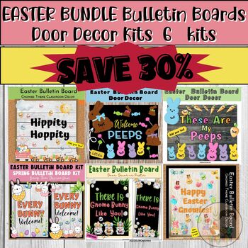 Preview of Easter Bundle Bulletin Board Ideas | Classroom Door Decor Kits