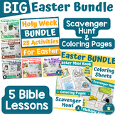 Easter Bundle - Scavenger Hunt, Coloring Pages, Bible Less