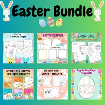 Preview of Easter Bundle Spring Bundle Happy Easter Day Bundle Easter Activity for Holiday