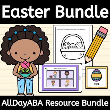 Preview of Easter Bundle for Speech Therapy, Special Education, ABA, Boom Cards