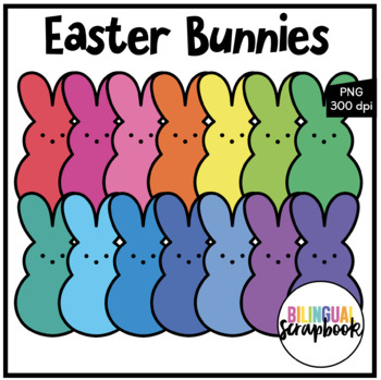 Preview of Easter Bunnies Candy Clipart  FREEBIE