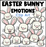 Easter Bunnies EMOTIONS FEELINGS Facial Expressions Clip A