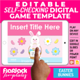 Easter Bunnies Google Slides PPT Game Template Editable Di