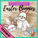 Easter Bunnies Papercraft! Printable - Video Instructions 