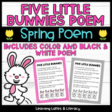 Easter Bunnies Poem Five Little Bunnies April Spring Bunny