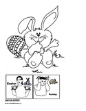 Easter Bunny American Sign Language coloring page