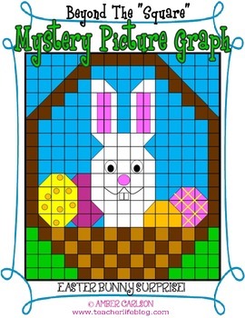 Preview of Easter Bunny Basket {Beyond the Square- Mystery Picture Graph}