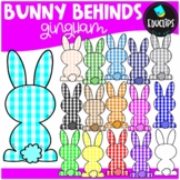 Easter Bunny Behinds - Ginghams - Clip Art Set {Educlips Clipart}