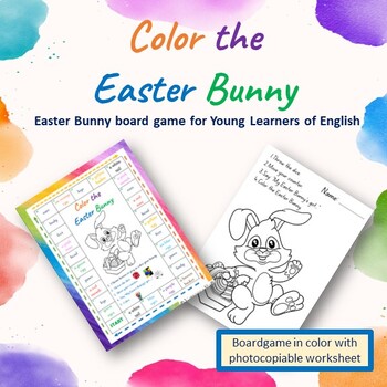 Preview of Easter Bunny Board Game - parts of the body and colors