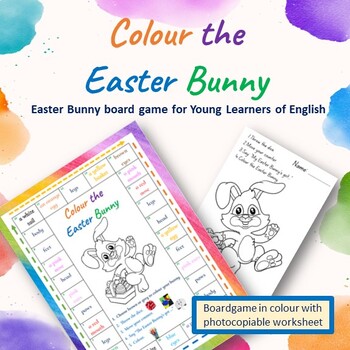 Preview of Easter Bunny Board Game - parts of the body and colours