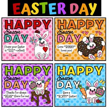 Preview of Easter Bunny Chick Gift Tags for Students and Bag Toppers