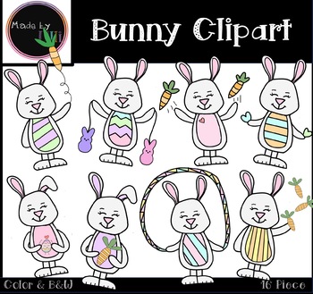 Easter Bunny Clipart - Spring Clipart by Made by Lilli ...