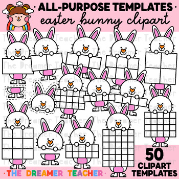 Preview of Easter Bunny Clipart Templates