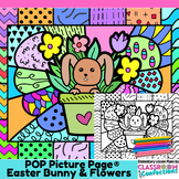 Easter Bunny Coloring Page Fun Easter Pop Art Coloring Act